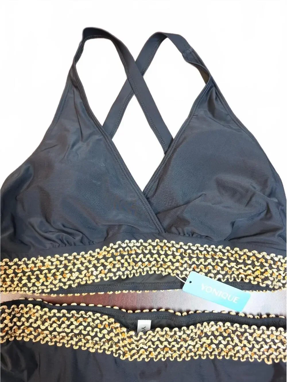 Yonique Womens Sz 12W Bikini High Waisted Swimsuits Two Piece Bathing Suits NWT